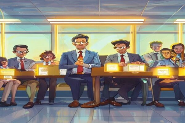 Generic people queuing to sell their faces in China's AI face buying trend