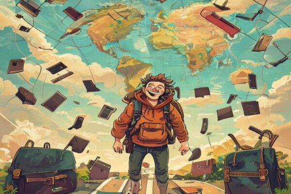 A backpacker at a crossroads after deciding to quit job to travel the world